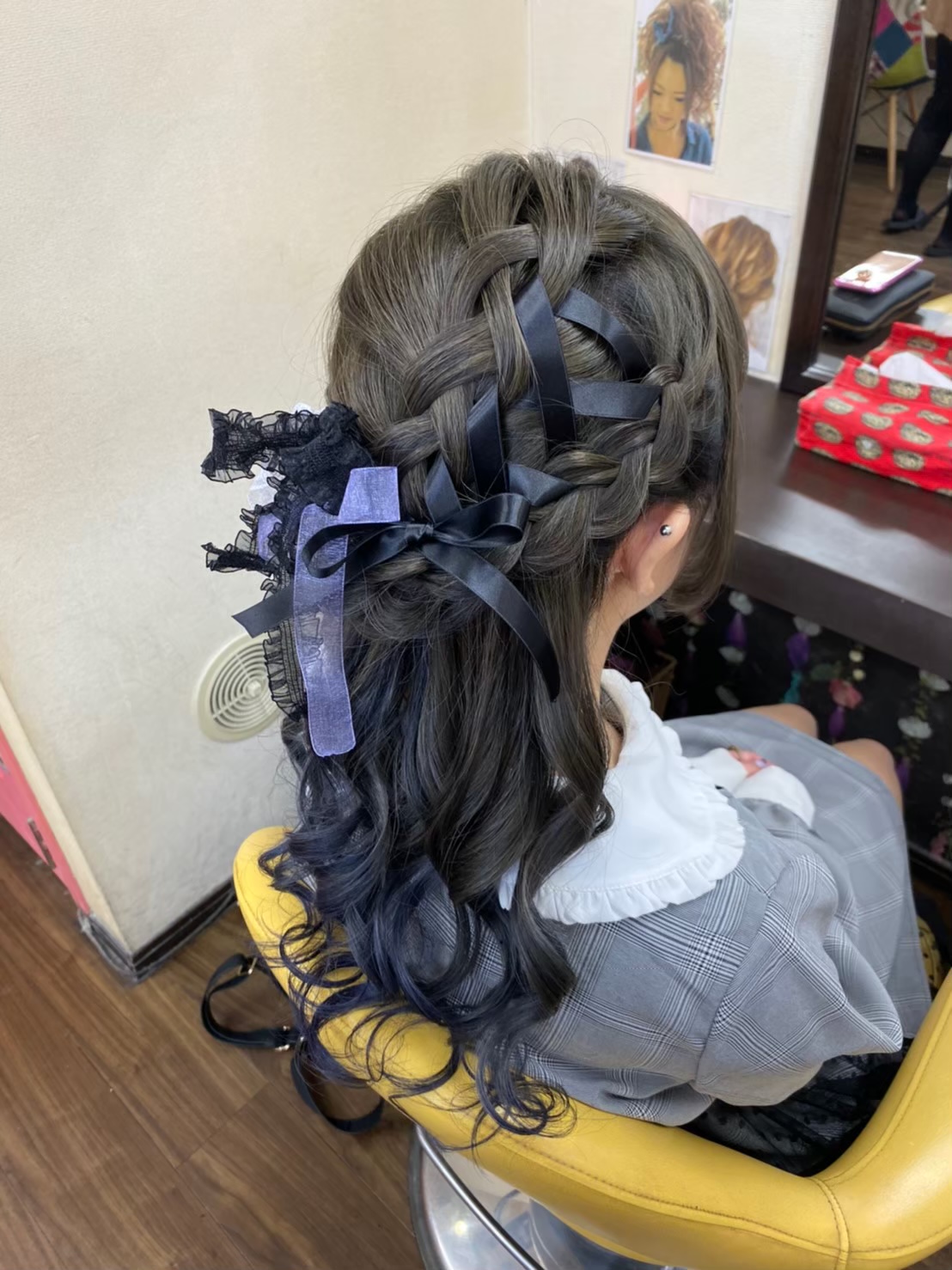 もう 春です お出かけ日和はリボン使ってアレンジ 新宿歌舞伎町の美容室 Hair Set Up S ヘアセット メイク 着付け