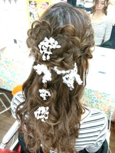 ゆめ可愛い 編み込みハートハーフアップ 艸 新宿歌舞伎町の美容室 Hair Set Up S ヘアセット メイク 着付け
