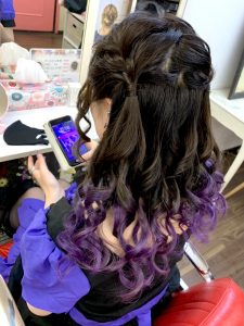ラフで可愛い 人気の編み込みツインハーフアップ 新宿歌舞伎町の美容室 Hair Set Up S ヘアセット メイク 着付け